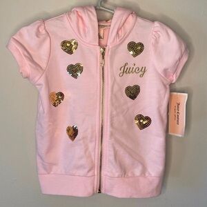 Juicy Couture Pink Top with Gold Hearts